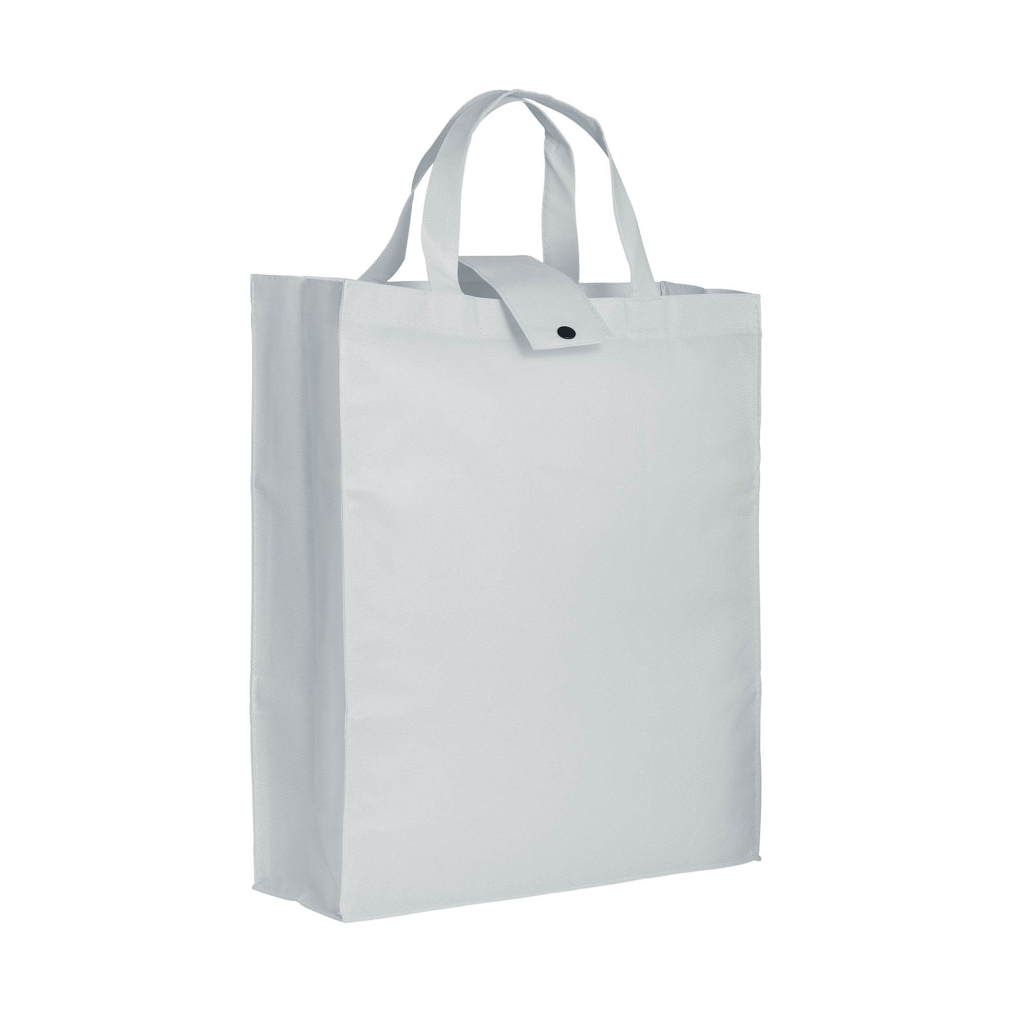 18137_01 Shopper ripiegabile con soffietto in TNT 80 g/m2, manici corti - immagine 1