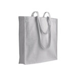 Shopper in cotone 180 g/m2, manici lunghi e soffietto
