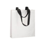 Shopper con soffietto in TNT 80 g/m2 termosaldato, manici lunghi