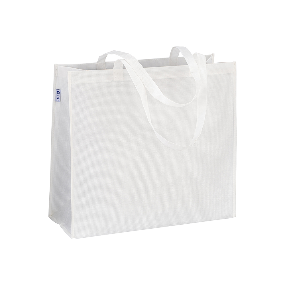 22107_01 Shopper con soffietto in R-pet 80g/m2, manici lunghi - immagine 1