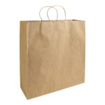 Shopper in carta riciclata 100 gr/m2 con soffietto