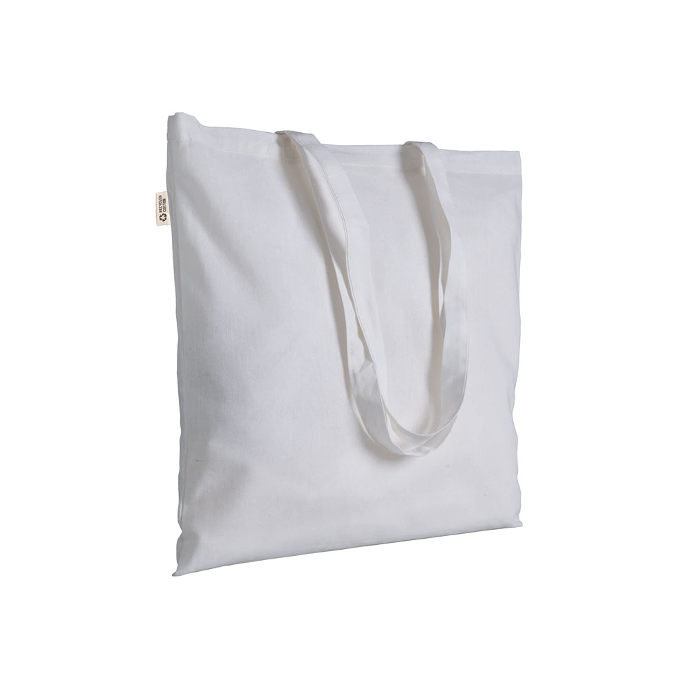 24128_01-2 Borsa shopper in cotone riciclato 120 g/m2, manici lunghi - immagine 1