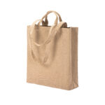 Shopper con soffietto in cotone riciclato  280 g/m2, con doppi manici.