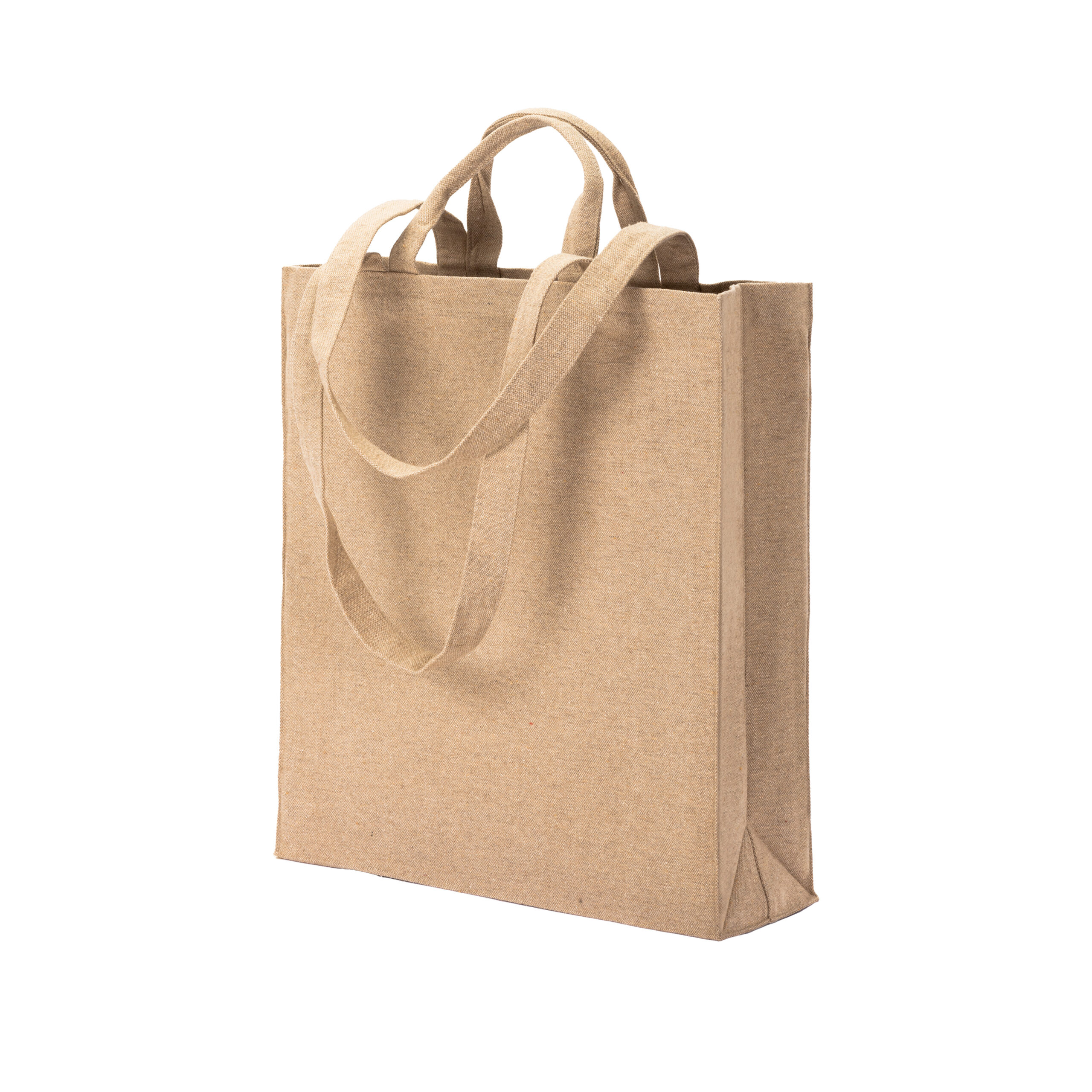 24151_22-4 Shopper con soffietto in cotone riciclato 280 g/m2, con doppi manici. - immagine 1