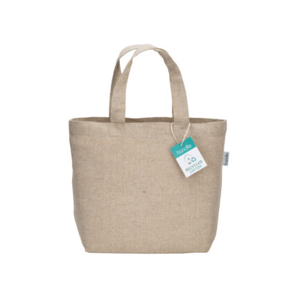 Shopper in cotone riciclato  150 g/m2 con manici corti