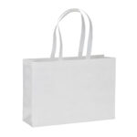 Borsa shopper in PET riciclato da 100 g/m2 (TNT R-PET) termosaldata