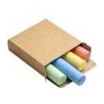 Set 4 gessetti colorati a sezione circolare in scatola di cartone