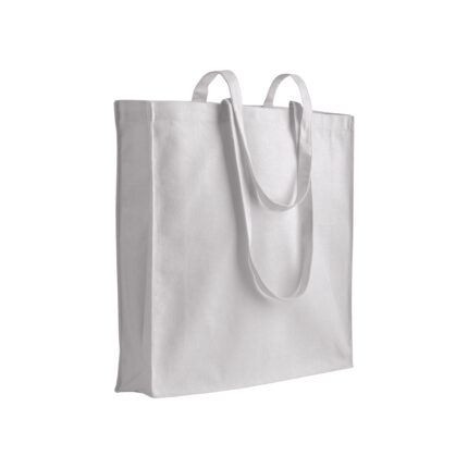 Borsa shopper a tinta unita in cotone riciclato da 280 g/m2