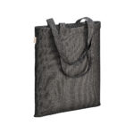 Borsa shopper in cotone riciclato 300 g/m2 con effetto melange con manici lunghi