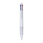 Penna a scatto in plastica 4 refill. Impugnatura gommata