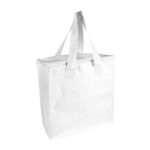 Borsa frigo in PP laminato 120 g/m2 , manici colorati, chisura zip