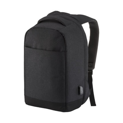 Zaino porta PC con chiusura antifurto, con presa USB,  in poliestere