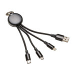 Set cavi micro USB, lighthing, type C con LED