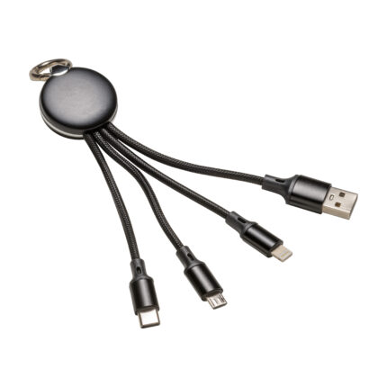 Set cavi micro USB, lighthing, type C con LED